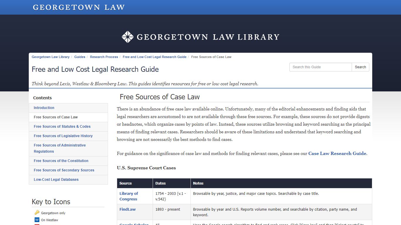 Free Sources of Case Law - Free and Low Cost Legal Research Guide ...